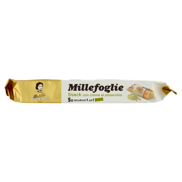Matilde Vicenzi Millefoglie Snack con crema al Pistacchio 5 x 25 g