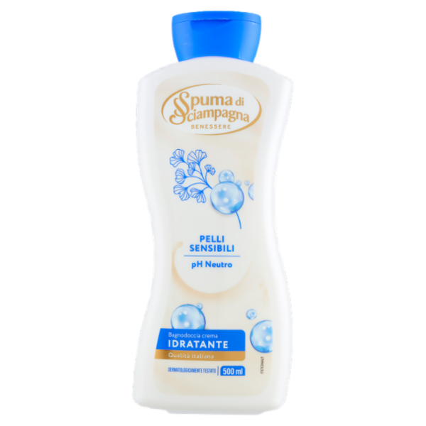 Spuma di Sciampagna Benessere Bagnodoccia crema Idratante Pelli Sensibili pH Neutro 500 ml