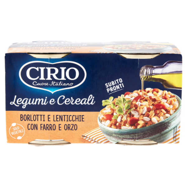 Cirio Legumi e Cereali Borlotti e Lenticchie con Farro e Orzo 2 x 200 g