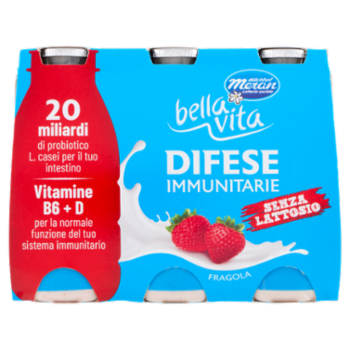 Bella Vita Difese Immunitarie Senza Lattosio Fragola 6 x 100 g