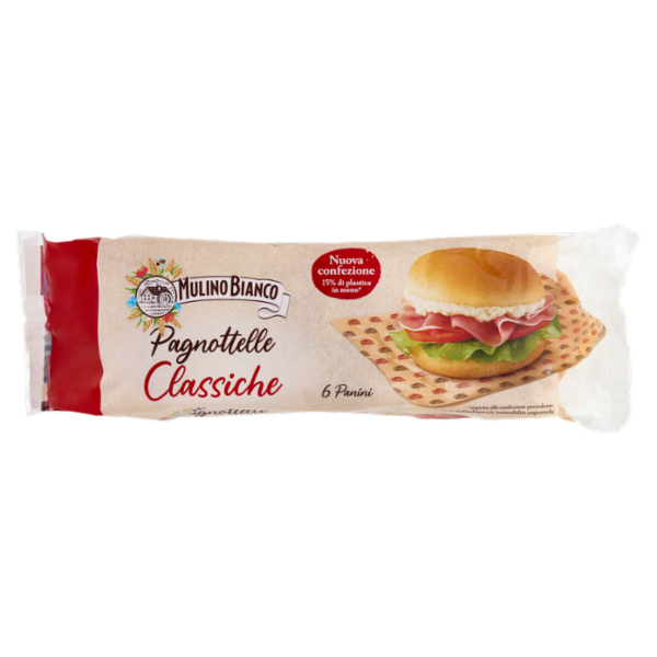 Mulino Bianco Pagnottelle Classiche Pane Ideale per Panini 6 pezzi 360g
