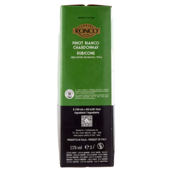 Cantine Ronco Pinot Bianco Chardonnay Rubicone IGT 3 l