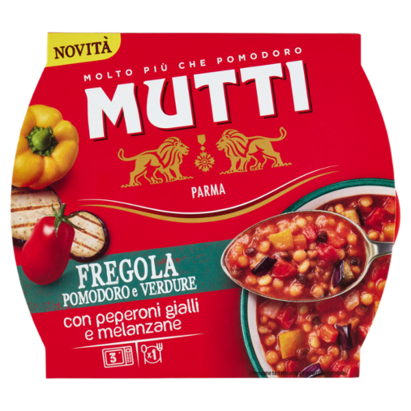 Mutti Fregola Pomodoro e Verdure con peperoni gialli e melanzane 310 g