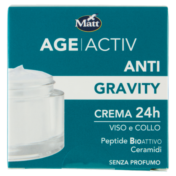 Matt Age Activ Anti Gravity Crema 24h Viso e Collo Peptide Bioattivo Ceramidi 50 ml