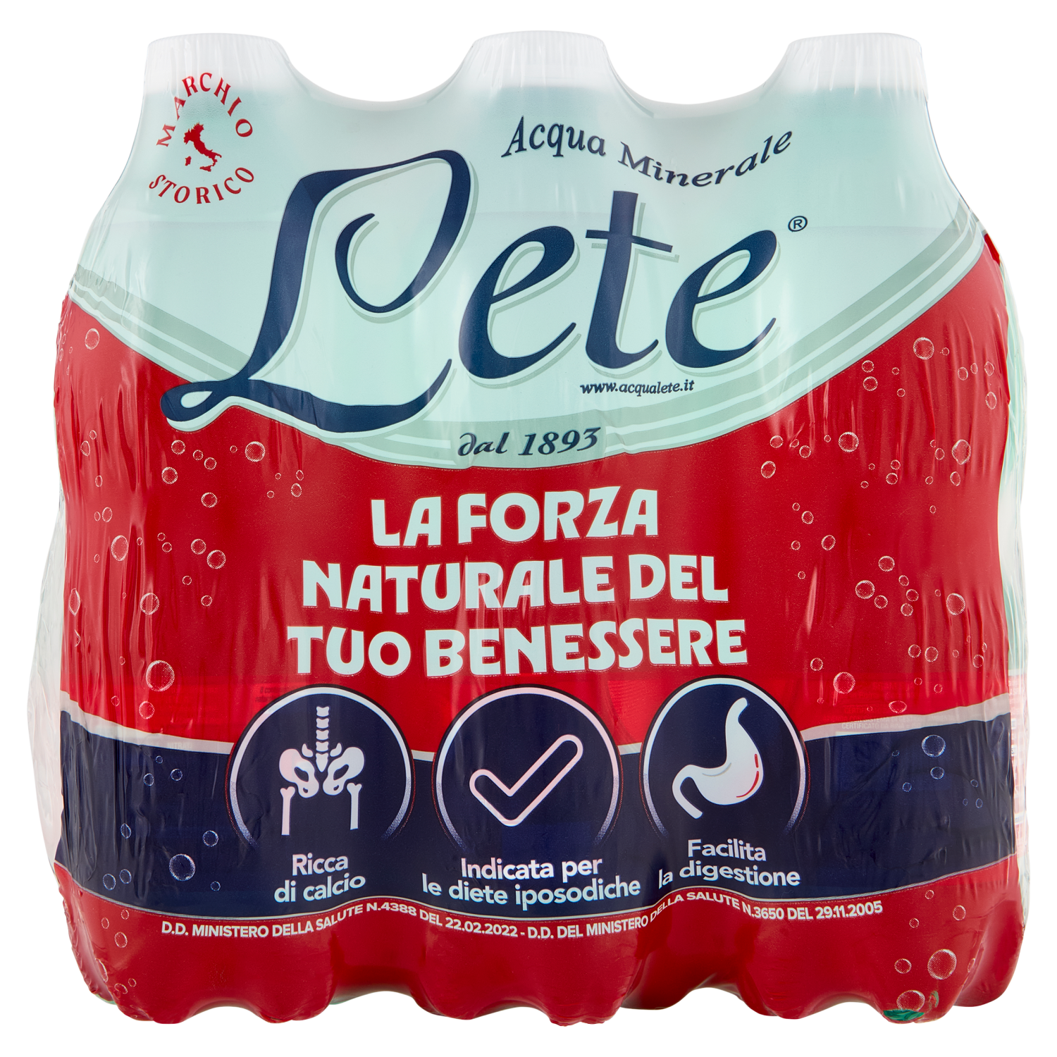Lete Acqua Minerale Effervescente Naturale 6 x 50 Cl