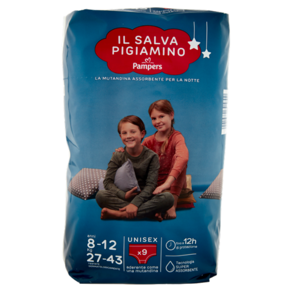 Pampers il Salva Pigiamino anni 8-12 Kg 27-43 Unisex 9 pz