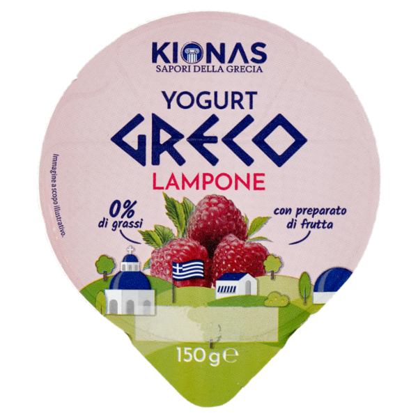 Kionas Yogurt Greco Lampone 0% di grassi 150 g