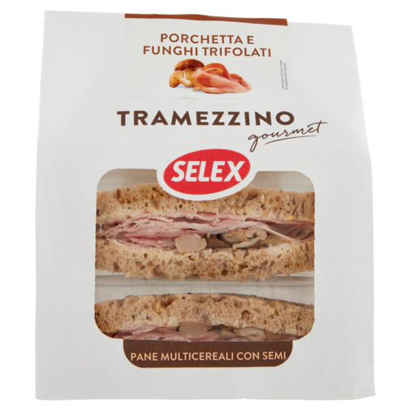 Selex Tramezzini Gourmet Farciti Porchetta e Funghi Trifolati 2x80 g