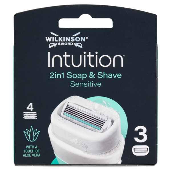 Wilkinson Sword Intuition 2in1 Soap & Shave Sensitive Lame x3