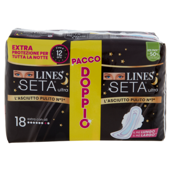 Lines Seta ultra extra con ali 18 pz