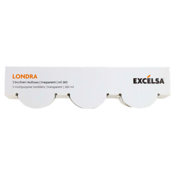 Excélsa Londra bicchieri multiuso trasparenti ml 260 3 pz