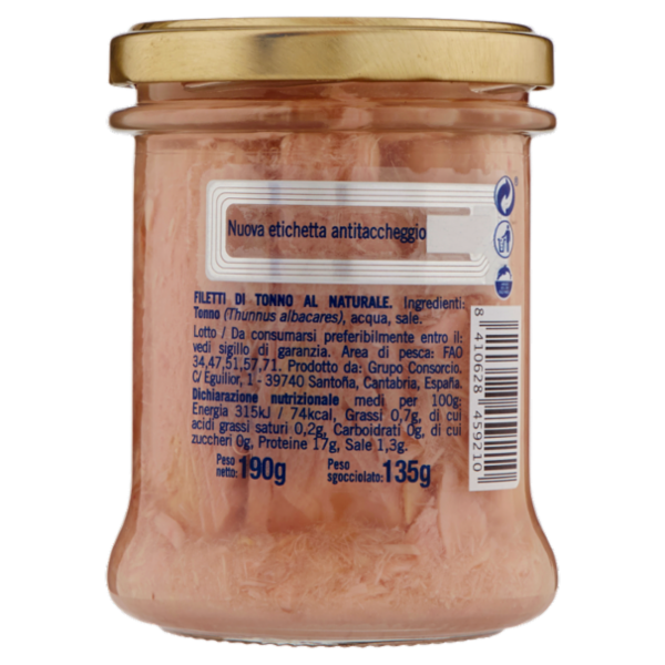 Consorcio Filetti di Tonno al naturale 190 g