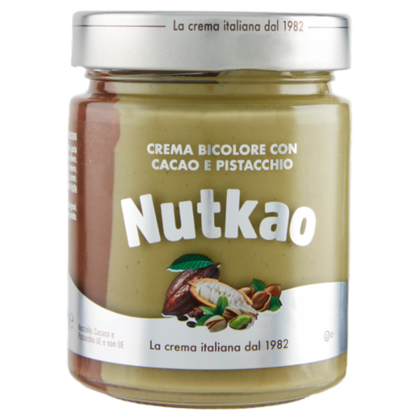 Nutkao Crema Bicolore con Cacao e Pistacchio 330 g