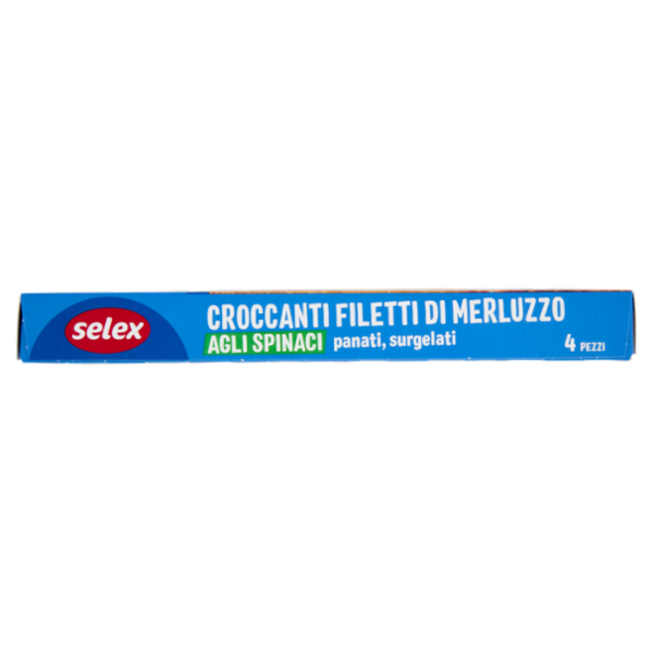 Selex Filetti di Merluzzo agli Spinaci in Croccante Panatura Surgelati 4x100 g