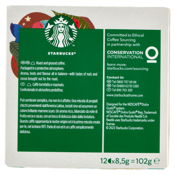 STARBUCKS House Blend by Nescafé Dolce Gusto Caffè Lungo 12 Capsule 102 g