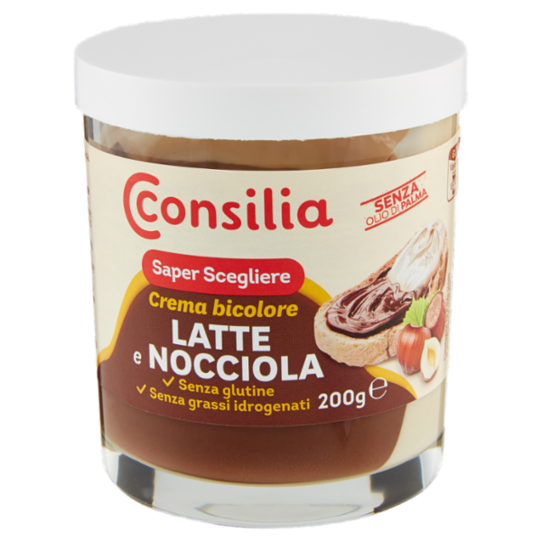 Consilia Crema Spalmabile Bigusto alle Nocciole, Latte e Cacao 200 g