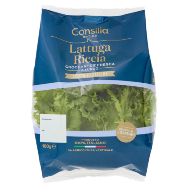 Consilia Optima Lattuga Riccia Lavata e Pronta per il Consumo 100 g