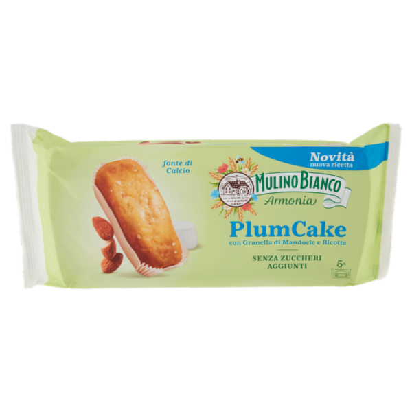 Mulino Bianco Armonia PlumCake Ricotta e Mandorle 5 pezzi 155 g
