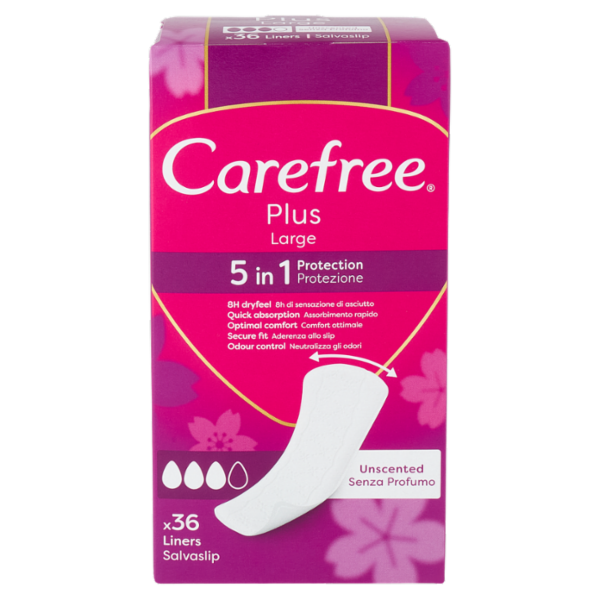 Carefree Plus Large Salvaslip 36 pz