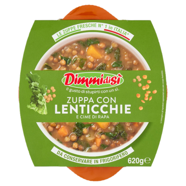 DimmidiSì Zuppa con Lenticchie e Cime di Rapa 620 g