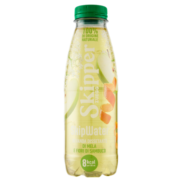 Zuegg Skipper SkipWater Bevanda Dissetante di Mela e Fiori di Sambuco 500 ml