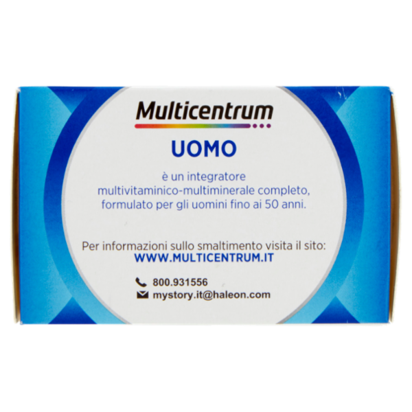 Multicentrum Uomo Vitamina B, D, Magnesio Integratore Multivitaminico Completo 30 cpr 39 g