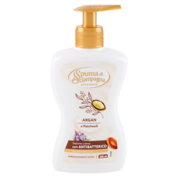 Spuma di Sciampagna Benessere Sapone crema Argan e Patchouli 300 ml