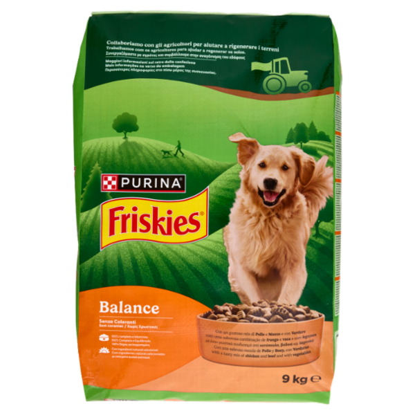 PURINA FRISKIES Balance Pollo e Manzo e con Verdure 9kg