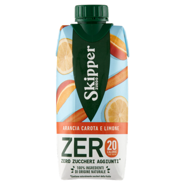 Zuegg Skipper Zero Arancia Carota e Limone Zero Zuccheri Aggiunti* 330 ml