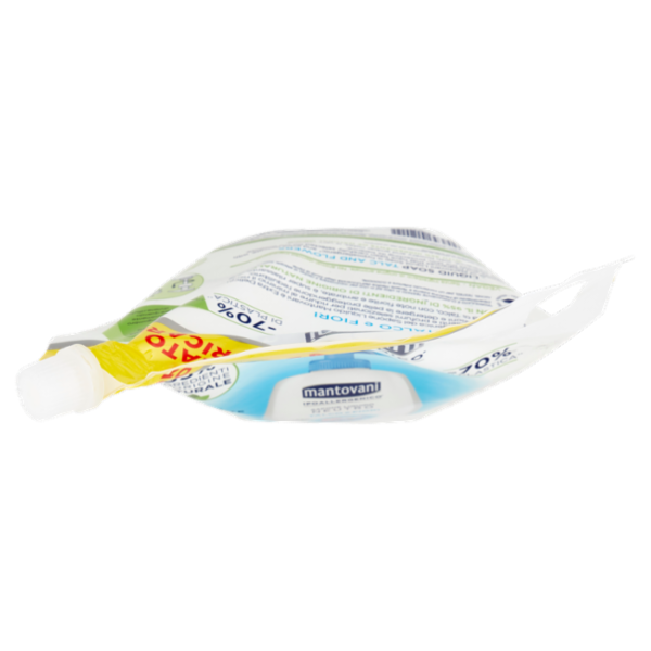 mantovani Sapone Liquido Neutro Talco e Fiori Formato Ecoricarica 750 ml