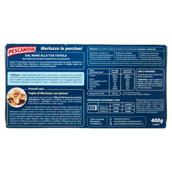 Pescanova Merluzzo in porzioni surgelati 400 g
