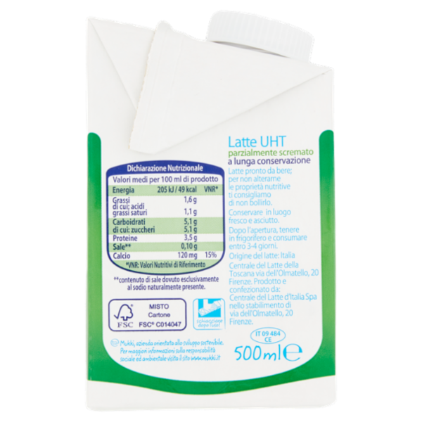 Mukki il Latte parzialmente scremato 500 ml