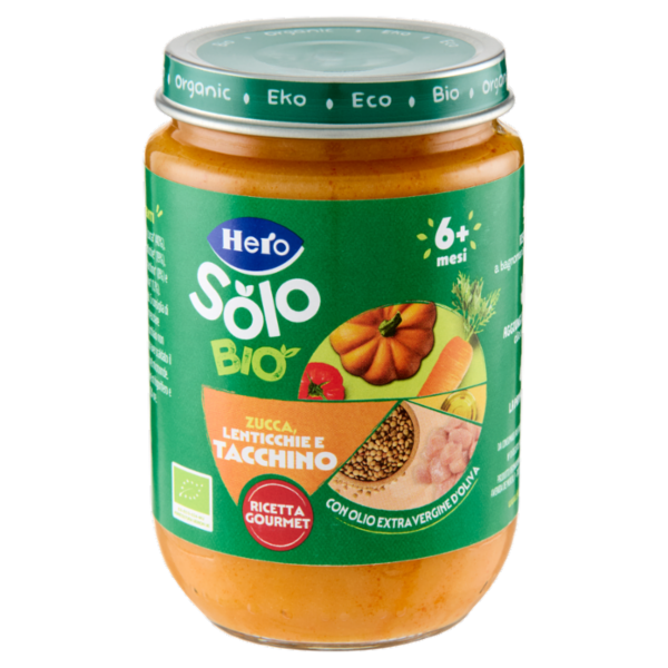 Hero Solo Bio Zucca, Lenticchie e Tacchino 190 g