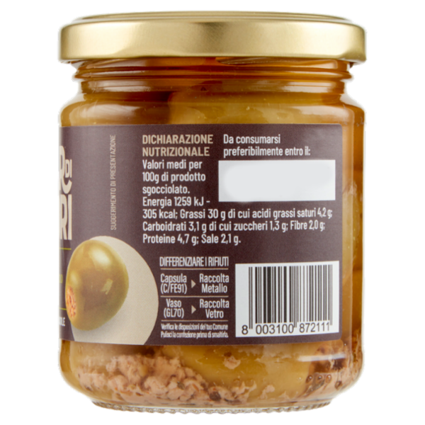 Selex Saper di Sapori Olive Farcite con Tonno e Acciughe 180 g