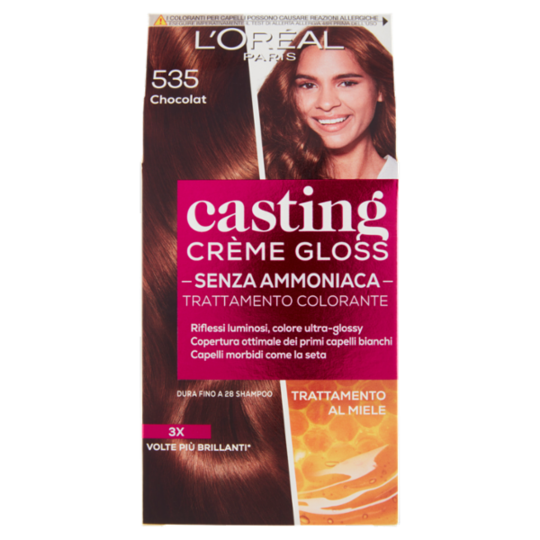 L'Oréal Paris Tinta Capelli Casting Creme Gloss, Senza Ammoniaca, 535 Chocolat