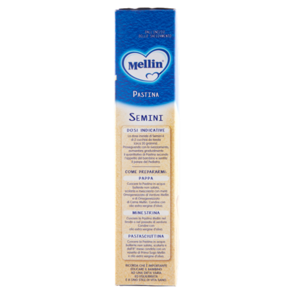 MELLIN Pastina 100% Naturale Semini con farina Grano Tenero 320 g