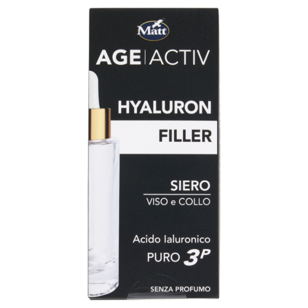 Matt Age Activ Hyaluron Filler Siero Viso e Collo Acido Ialuronico Puro 3P 30 ml