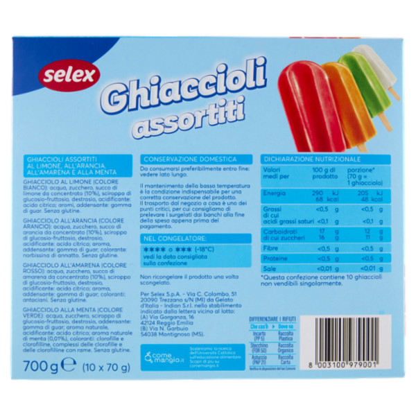 Selex 10 Ghiaccioli Assortiti 700 g