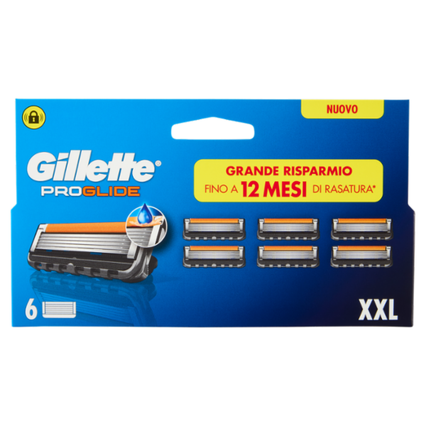 Gillette Proglide Lamette di ricambio per Rasoio da Uomo, 6 Ricariche