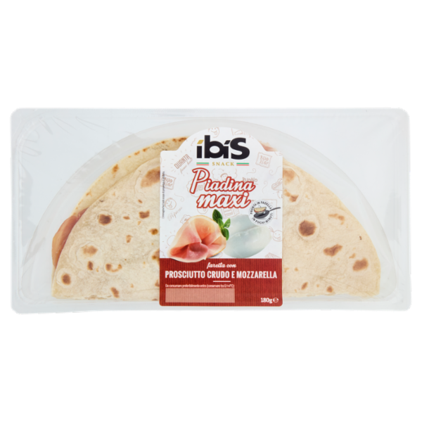 ibis Snack Piadina maxi farcita con Prosciutto Crudo e Mozzarella 180 g