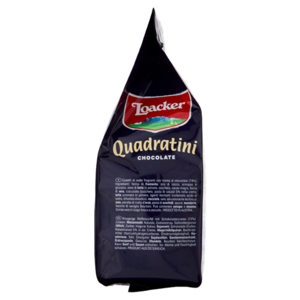 Loacker Quadratini Chocolate Wafer con crema al Cioccolato Wafers 250g