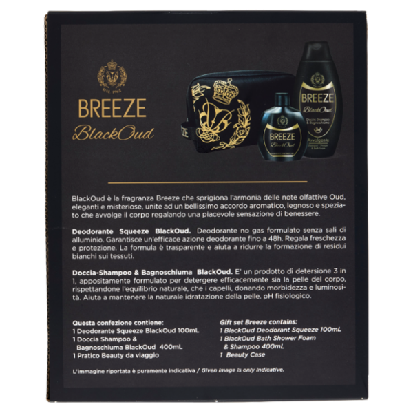 Breeze BlackOud Doccia-Shampoo & Bagnoschiuma 400 mL + Deodorante Squeeze 100 mL