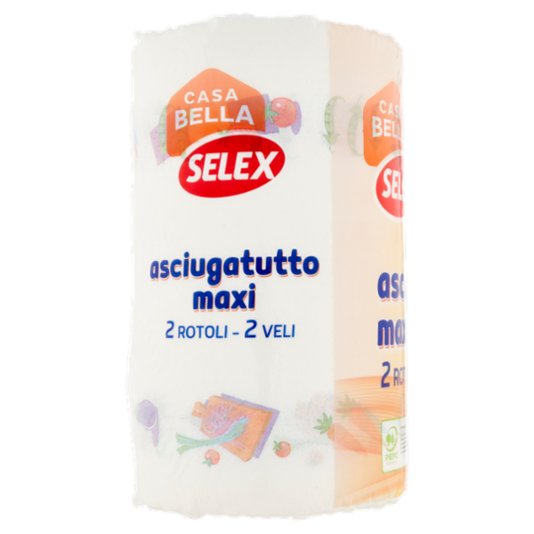 Selex Casa Bella Asciugatutto 2 Veli Maxi Rotolo 100 Strappi 2 Rotoli