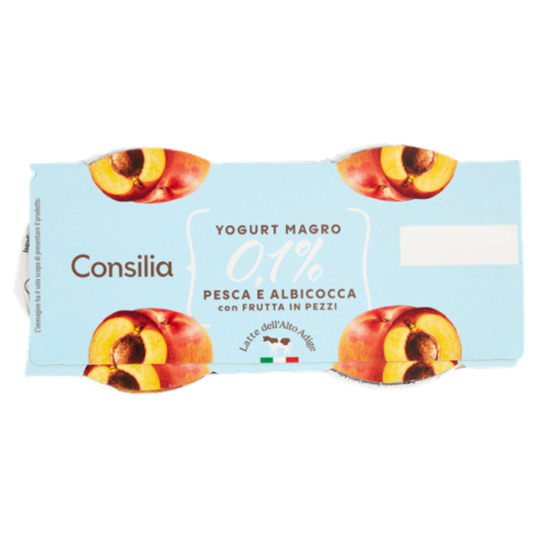 Consilia Yogurt Magro 0,1% Pesca e Albicocca 2x125 g