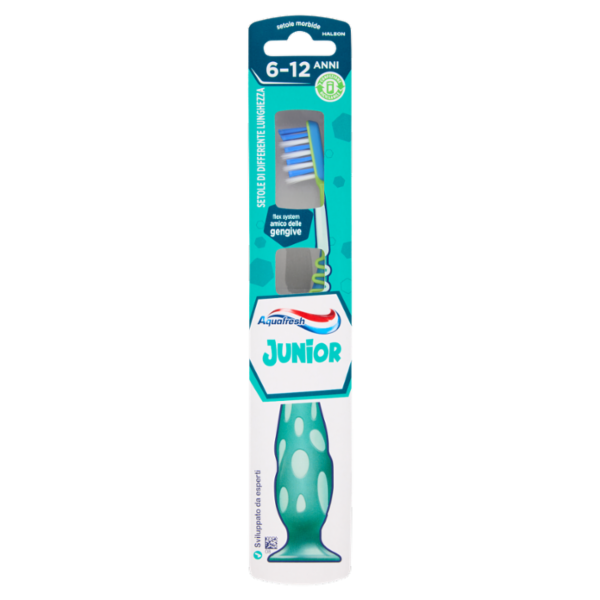 Aquafresh Flex Junior spazzolino denti igiene orale per bambini da 6 a 12 anni