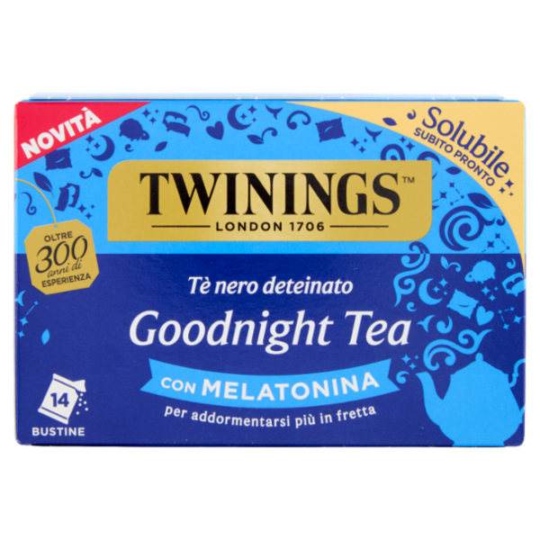 Twinings Goodnight Tea Tè Nero Deteinato solubile con Melatonina 14 bustine The x 4 g