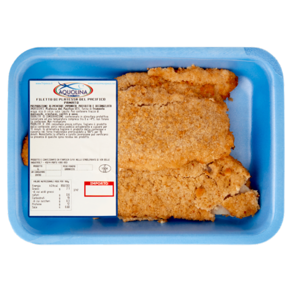 Aquolina Filetto di Platessa del Pacifico Panato 250 g