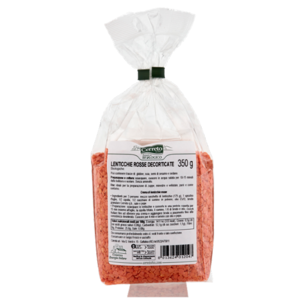 Cerreto i Legumi Lenticchie Rosse decorticate Bio 350 g