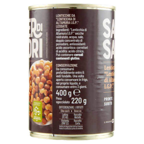 Selex Saper di Sapori Lenticchie Lessate da 