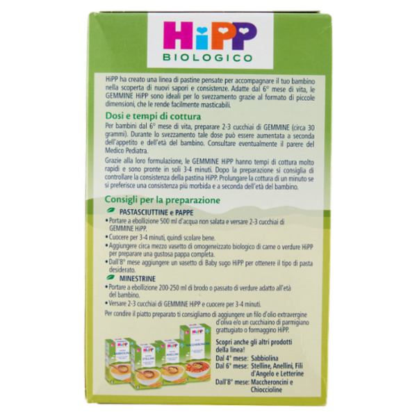 HiPP Biologico Pastina Gemmine 320 g